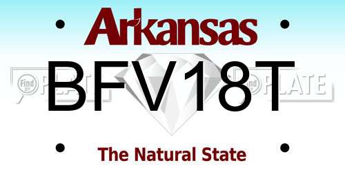 BFV18T Arkansas License Plate