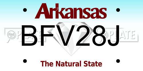 BFV28J Arkansas License Plate