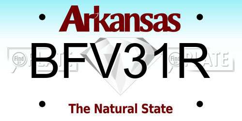 BFV31R Arkansas License Plate