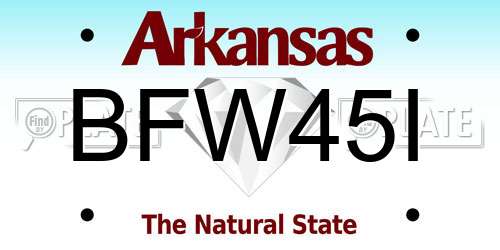 BFW45I Arkansas License Plate