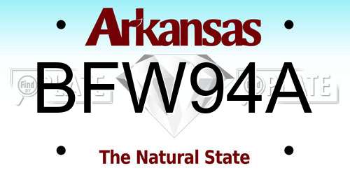 BFW94A Arkansas License Plate