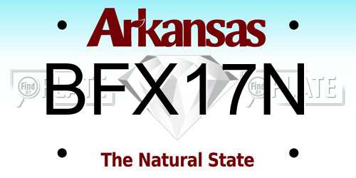 BFX17N Arkansas License Plate
