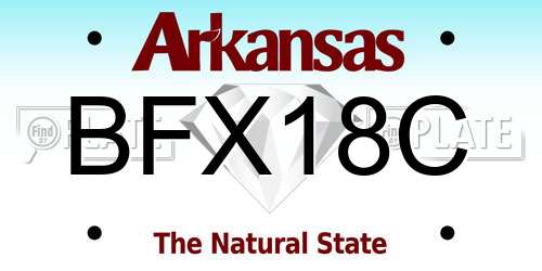BFX18C Arkansas License Plate