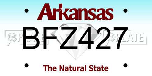BFZ427 Arkansas License Plate