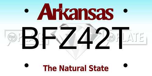 BFZ42T Arkansas License Plate