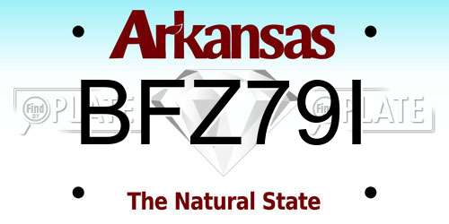 BFZ79I Arkansas License Plate