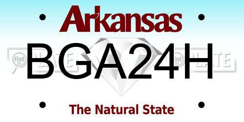 BGA24H Arkansas License Plate