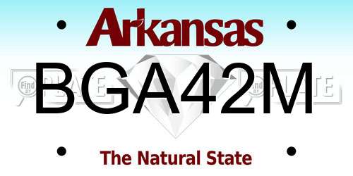 BGA42M Arkansas License Plate
