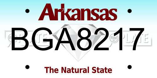 BGA8217 Arkansas License Plate