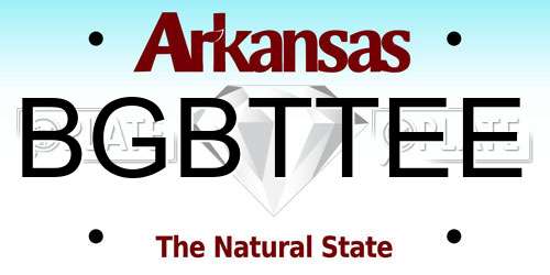 BGBTTEE Arkansas License Plate