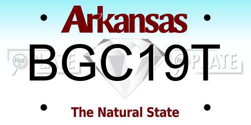 BGC19T Arkansas License Plate