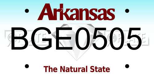 BGE0505 Arkansas License Plate