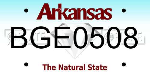 BGE0508 Arkansas License Plate