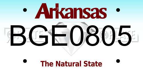BGE0805 Arkansas License Plate