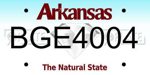 BGE4004 Arkansas License Plate