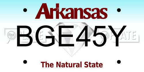 BGE45Y Arkansas License Plate