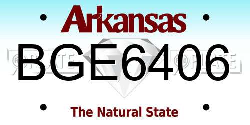 BGE6406 Arkansas License Plate