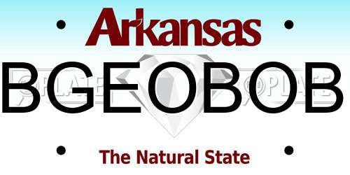 BGEOBOB Arkansas License Plate