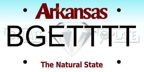 BGETTTT Arkansas License Plate