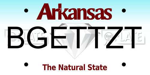 BGETTZT Arkansas License Plate
