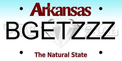 BGETZZZ Arkansas License Plate