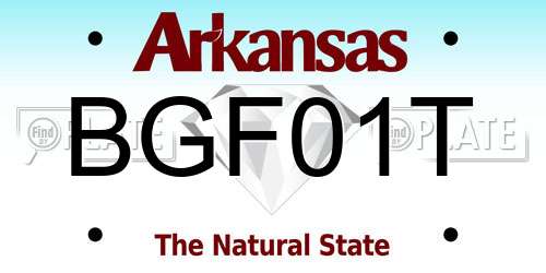 BGF01T Arkansas License Plate