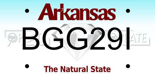 BGG29I Arkansas License Plate