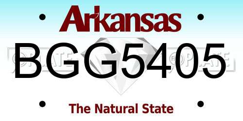BGG5405 Arkansas License Plate