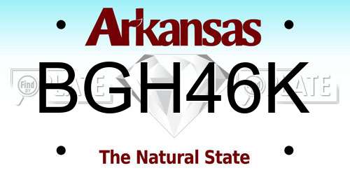 BGH46K Arkansas License Plate