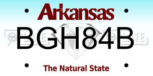 BGH84B Arkansas License Plate