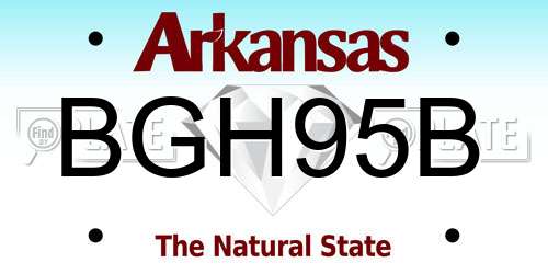BGH95B Arkansas License Plate