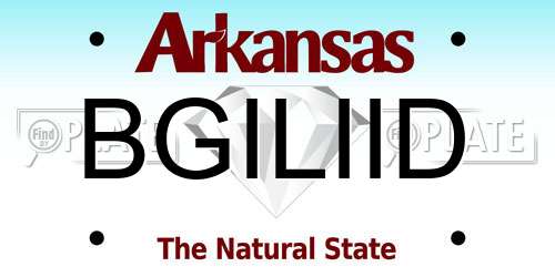 BGILIID Arkansas License Plate