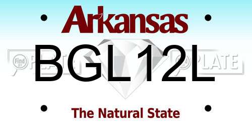 BGL12L Arkansas License Plate