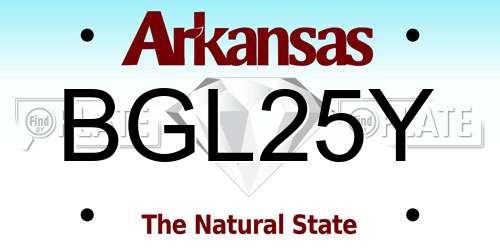 BGL25Y Arkansas License Plate