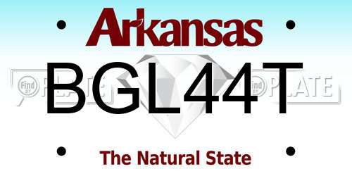 BGL44T Arkansas License Plate