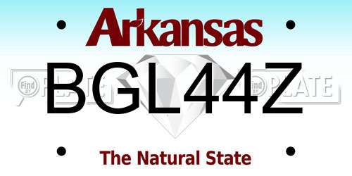 BGL44Z Arkansas License Plate