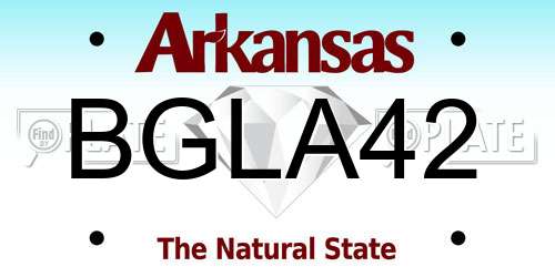 BGLA42 Arkansas License Plate