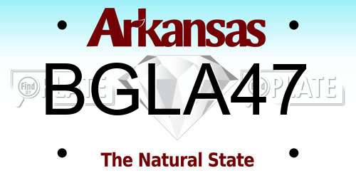 BGLA47 Arkansas License Plate