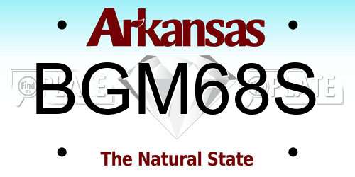 BGM68S Arkansas License Plate