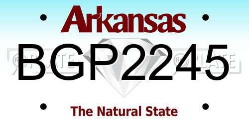 BGP2245 Arkansas License Plate