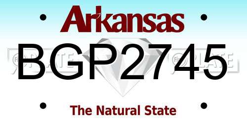 BGP2745 Arkansas License Plate