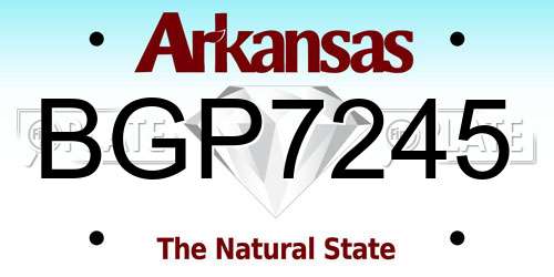 BGP7245 Arkansas License Plate