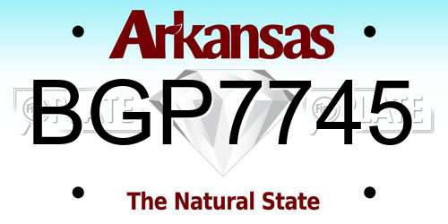 BGP7745 Arkansas License Plate