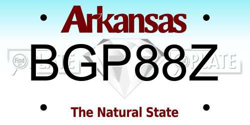 BGP88Z Arkansas License Plate