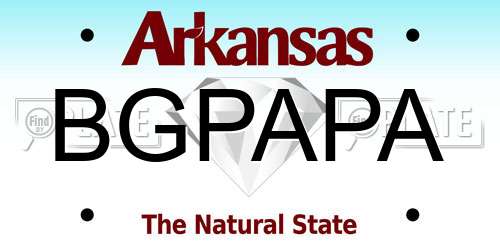 BGPAPA Arkansas License Plate