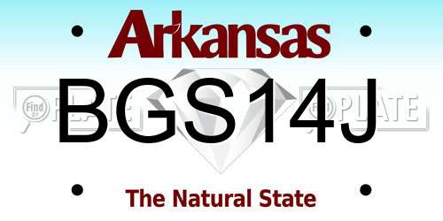 BGS14J Arkansas License Plate