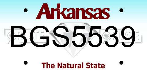 BGS5539 Arkansas License Plate