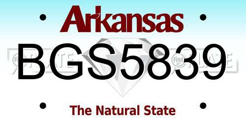 BGS5839 Arkansas License Plate