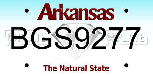 BGS9277 Arkansas License Plate