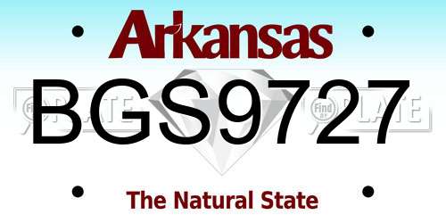BGS9727 Arkansas License Plate
